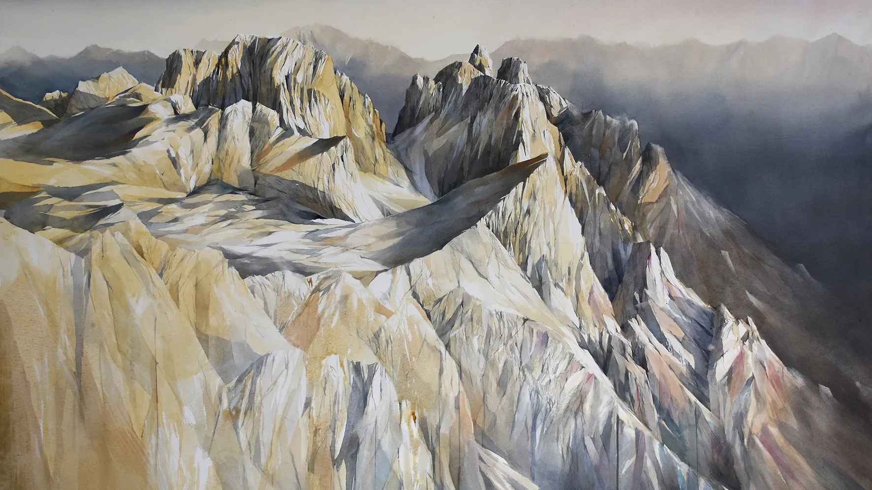 Silvia De BastianiPale Di San Martino 2018 Acquerello Su Carta Int115x165cm